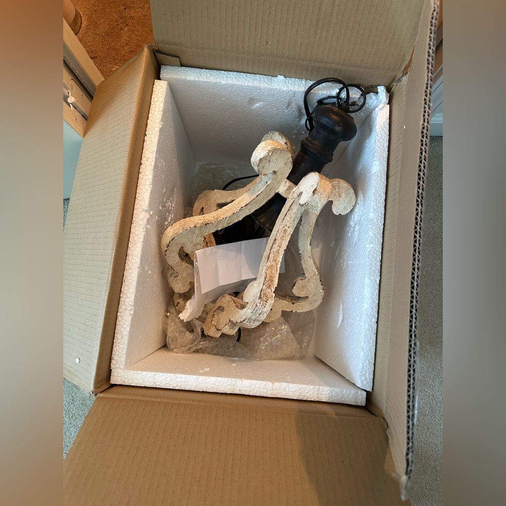 Distressed Light fixture. Never used. Brand new